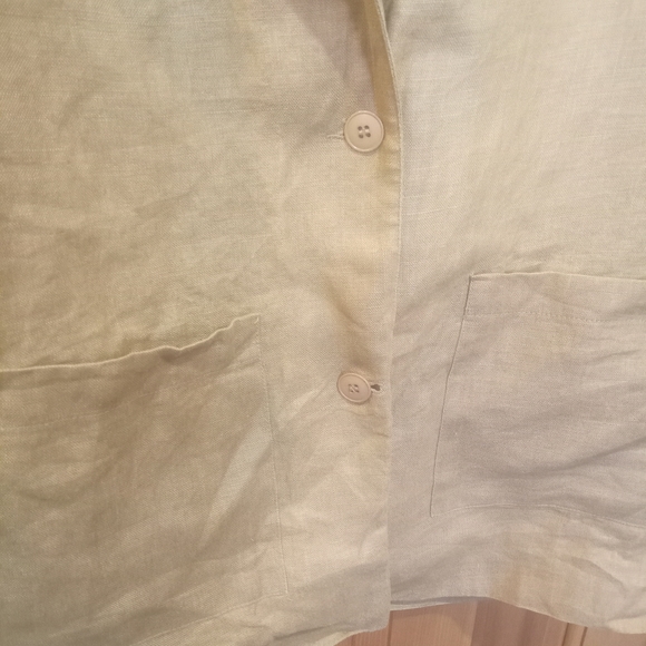 Finity vintage Union tag brown 100% linen blazer size 8 - Picture 3 of 6